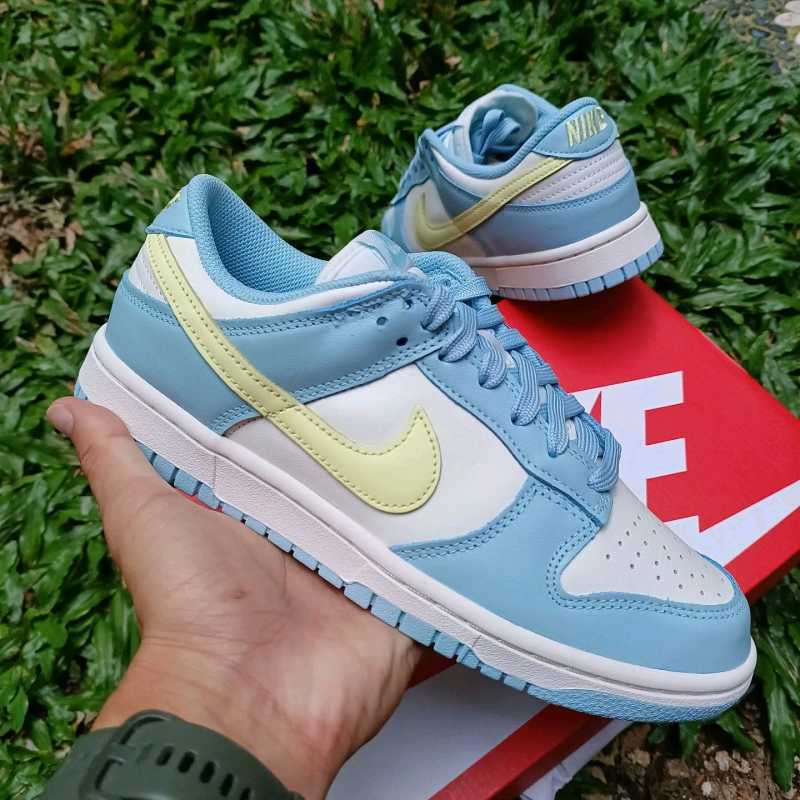 ウィメンズ Nike Dunk Low Ocean Bliss Citron Tint (W) New Nike Women's Dunk Low Shoes Sneakers - Ocean Bliss