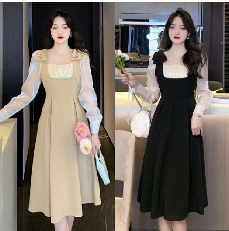 Jual Nairobi Korean Style Vintage Midi Set Dress Polos Di Seller Wembleykscollection Semper Barat Kota Jakarta Utara Blibli
