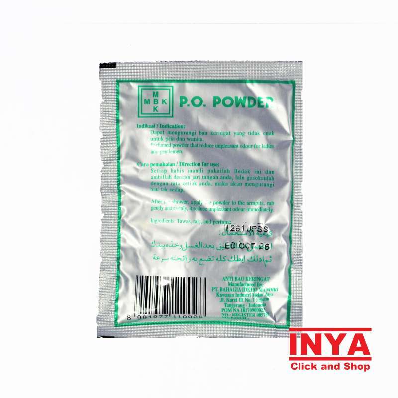 Jual MBK SILVER ABU BARU P.O. POWDER 13.6gr Sachet - Bedak ...