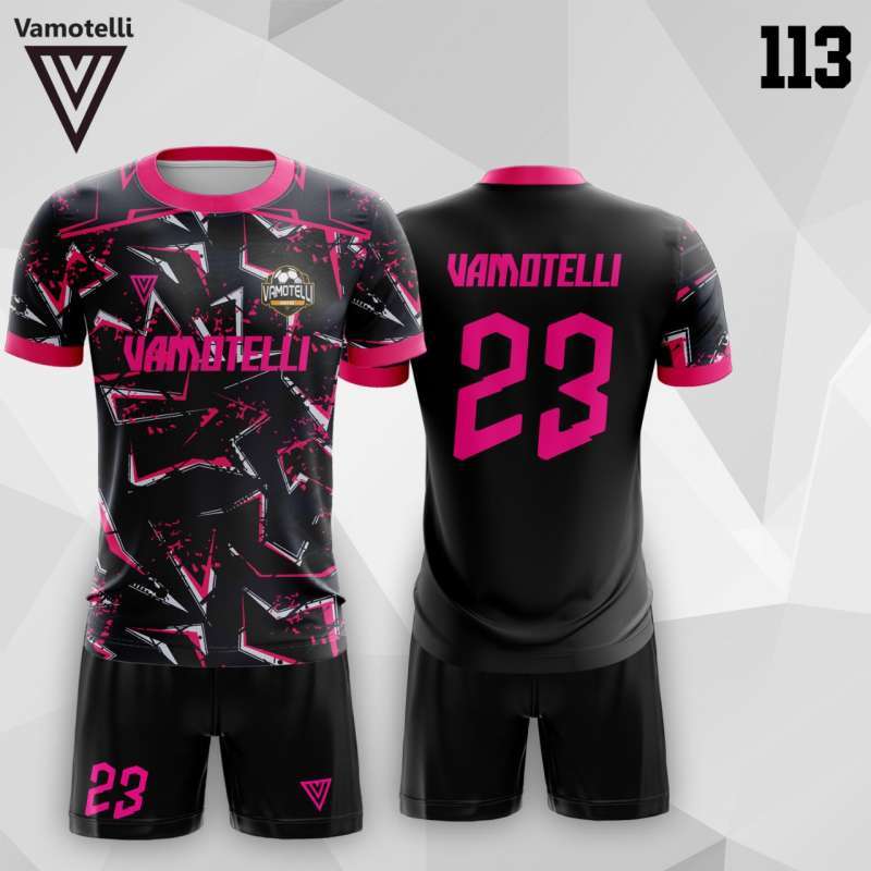 Baju Bola Stelan Futsal Bola Jersey Vamotelli (Design SUBLIM #113)