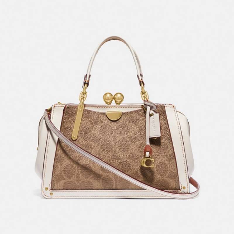 Jual Tas COACH Coach Kisslock Dreamer 21 Tan Chalk di Seller