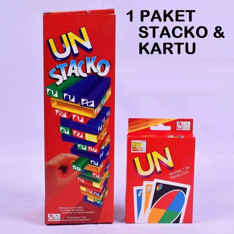 Jual Un0 Stacko Kartu Uno Game Permainan Keluarga Mainan Anak Online Februari 2021 Blibli