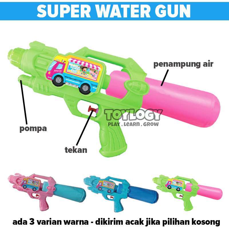 Jual Mainan Anak Pistol Air Besar Jumbo Tembakan Super Water Gun
