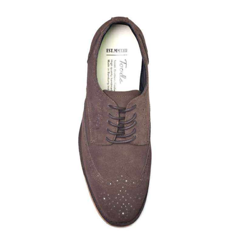 brown suede derby