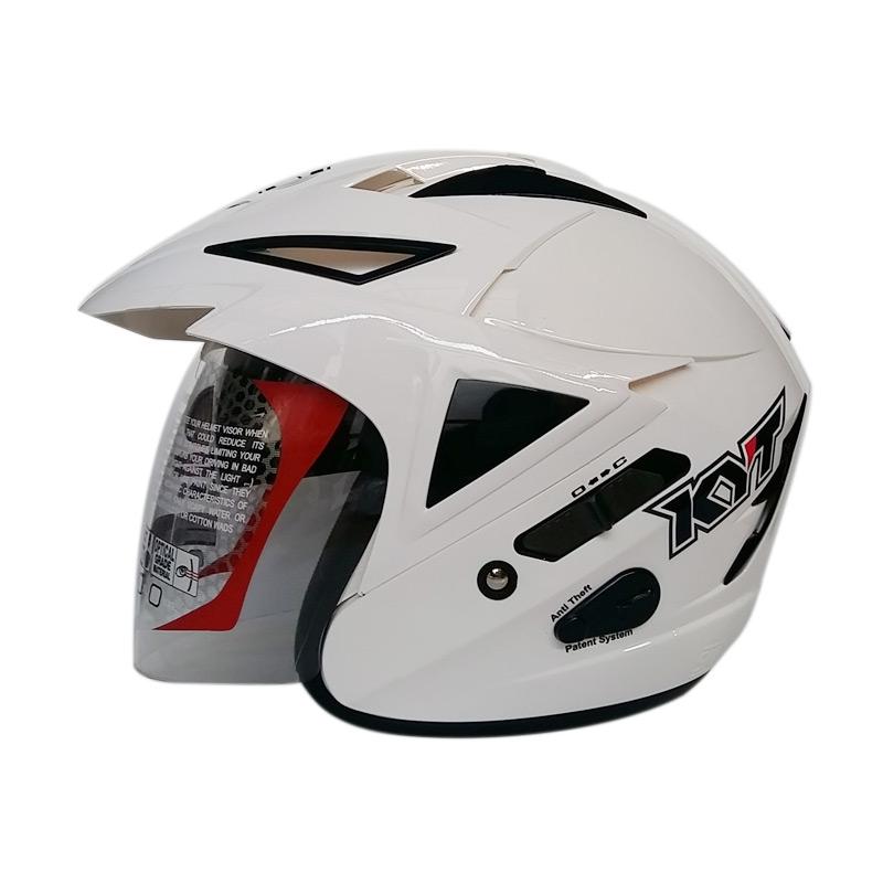 Jual KYT Scorpion King Helm Half Face White Metalik L di