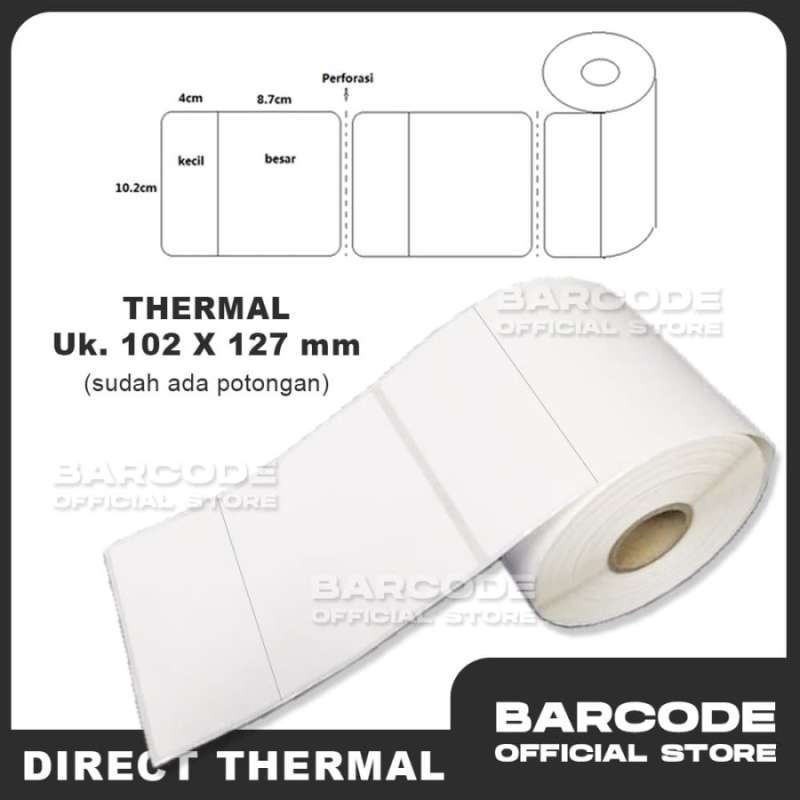 Jual Label Barcode 102x127mm 1 Line 500 pcs (Thermal ) di ...