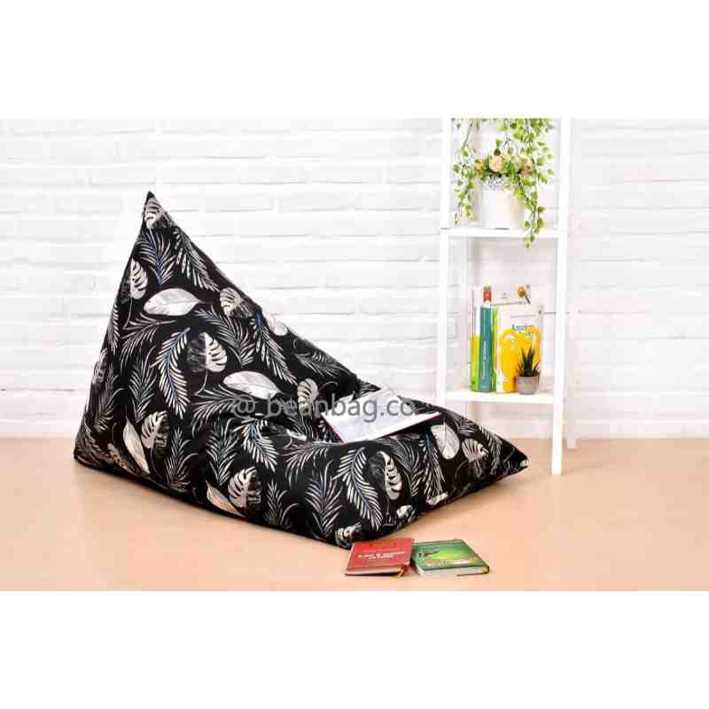 Jual Bean Bag Triangle Kanvas Premium Black Amaya Plus Isi Murah Online Januari 2021 Blibli