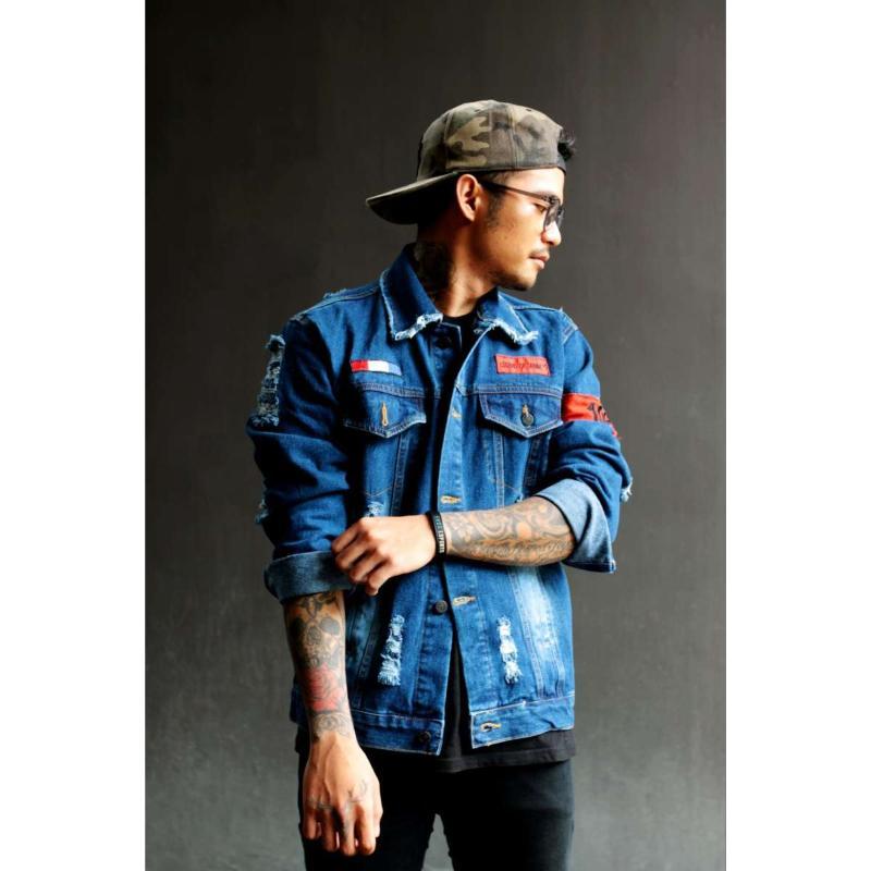 Jaket jeans pria Japanese Ripped LOD