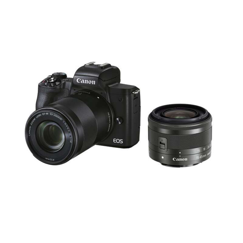 canon eos m50 mark ii 15 45mm 55 200mm mirrorless digital camera