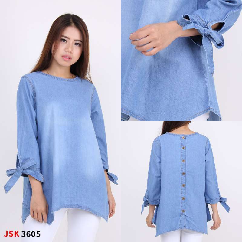 Promo Atasan Wanita Baju Wanita Baju Jeans Wanita Baju Denim Wanita Lengan 3 4 Panjang Jsk Di Seller Sarang Pakaian Com Kota Jakarta Utara Dki Jakarta Blibli