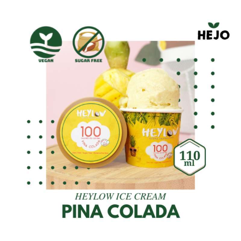 Heylow Low Calorie Vegan Ice Cream Pina Colada 110 Ml Es Krim Sehat Rendah Kalori Terbaru Agustus 2021 Harga Murah Kualitas Terjamin Blibli