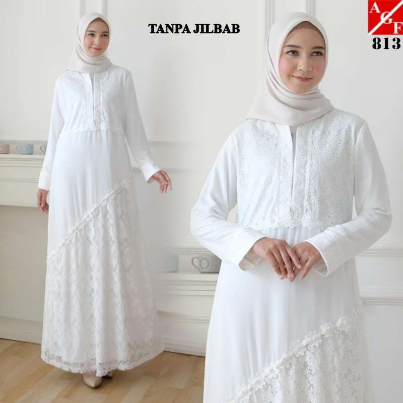 Promo Baju Gamis Wanita Gamis Brukat Gamis Putih Busana Baju Muslim Wanita 813 Di Seller Azay Store Kota Depok Jawa Barat Blibli