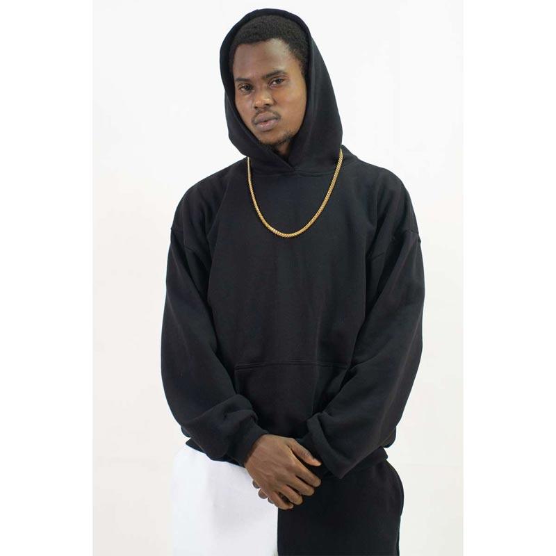 black oversized hoodie