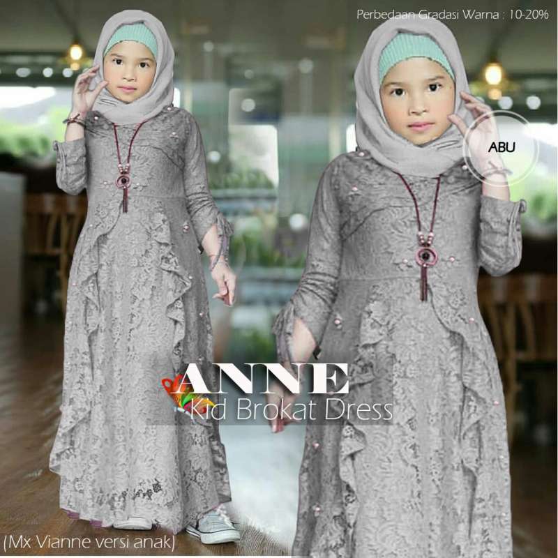 Jual Gamis Brokat Mutiara Anak Perempuan Kid Della Maxi Dress Panjang Fashion Muslimah Kaella Kid Cewek Murah Mei 2021 Blibli