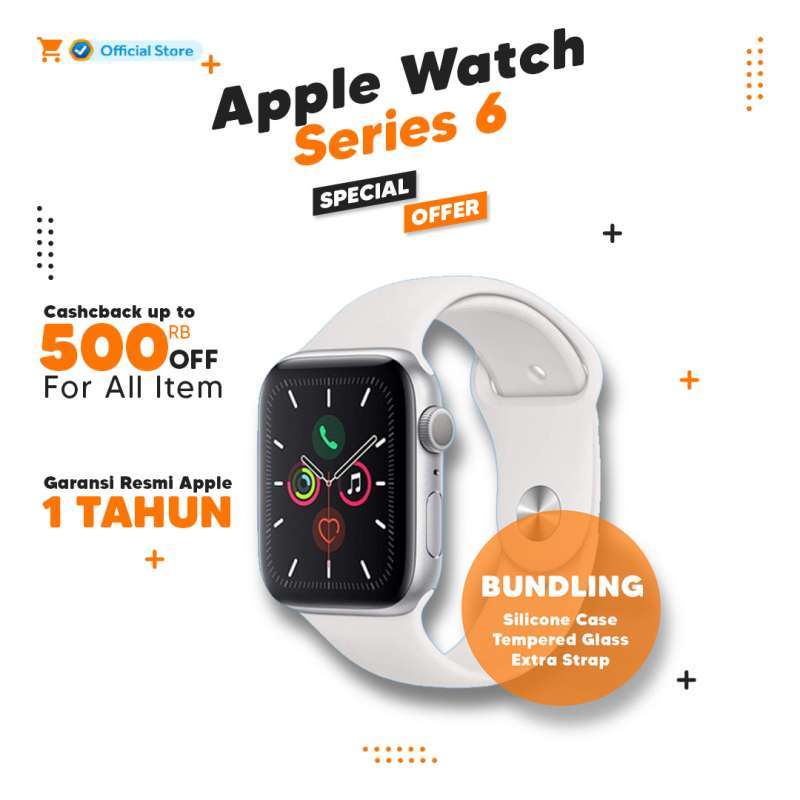 Jual Apple Watch Series 6 44mm - Silver 