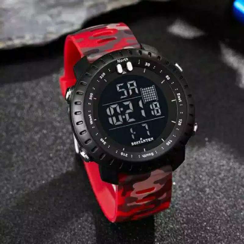 Jual Bostanten Jam Pria Digital Free Box Merah Army Di Seller