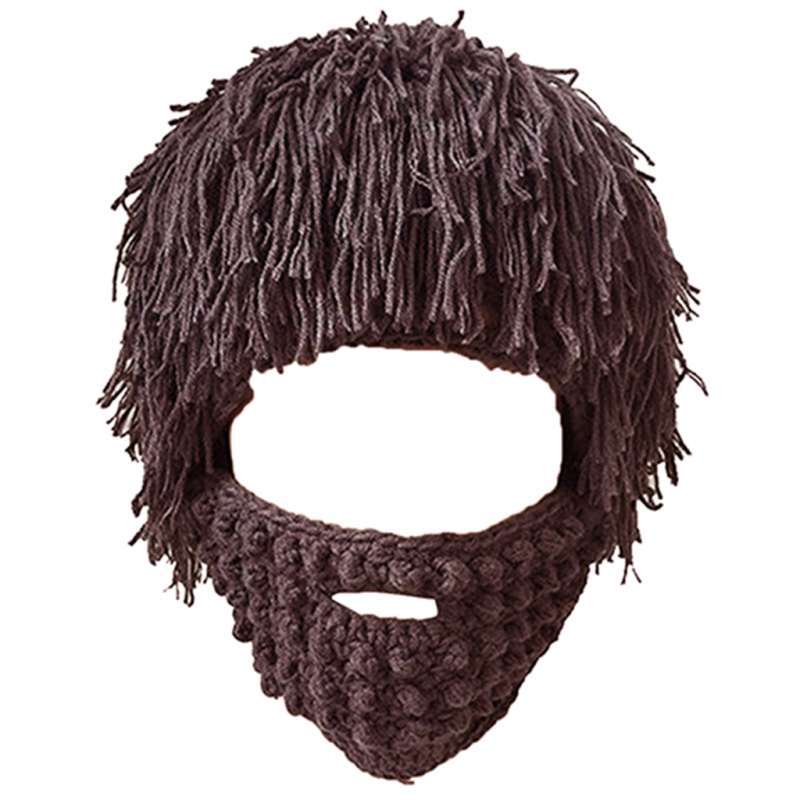 Jual Unisex Knit Bearded Hat Handmade 