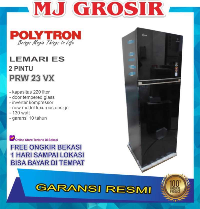 Jual Kulkas Polytron Prw 23 Vx Lemari Es 2 Pintu Prw 23 Vx Tempered Glass Di Seller Mj Grosir Store Kota Bekasi Jawa Barat Blibli