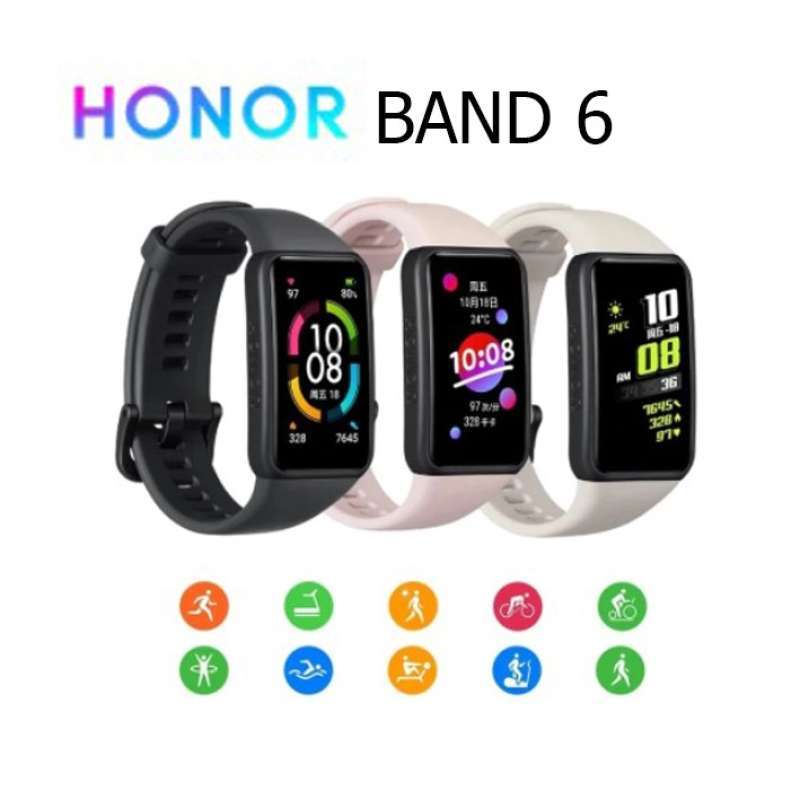 Jual Honor Band 6 Smartwatch Smart Band Heart Rate Alt 5 Watch PINK di  Seller Milkyway Tech - Kota Jakarta Barat, DKI Jakarta | Blibli