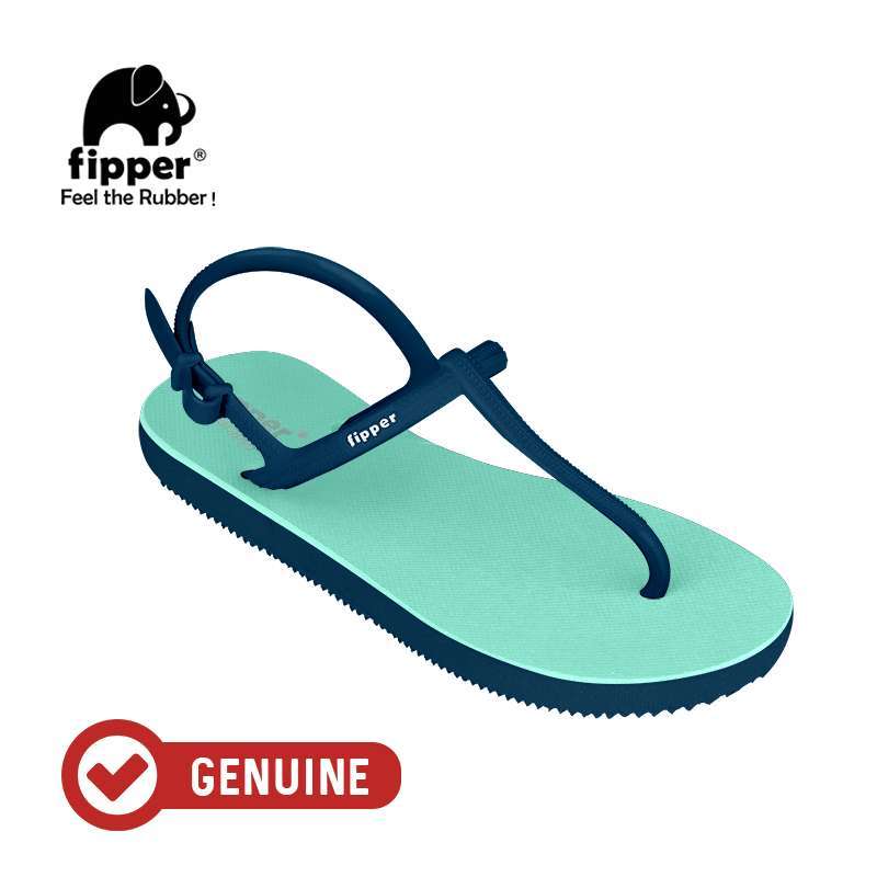 Jual Fipper Strappy Green Schits Blue Snorkel Sandal Wanita di