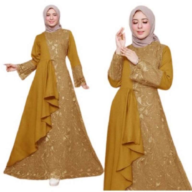 Jual Gamis Brokat Wanita Modern Syari Polos Pesta Mewah Lebaran Dress Brukat Murah Putih Terbaru 2021 Murah Mei 2021 Blibli
