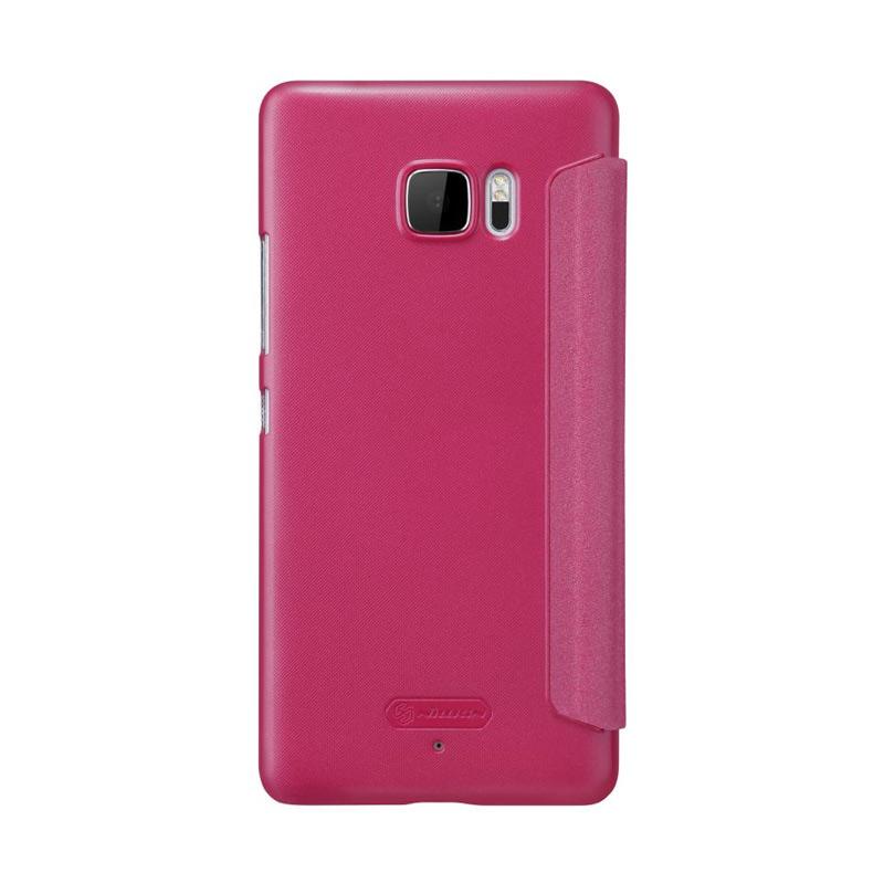 nillkin sparkle leather flip cover casing for htc u ultra or htc ocean note pink