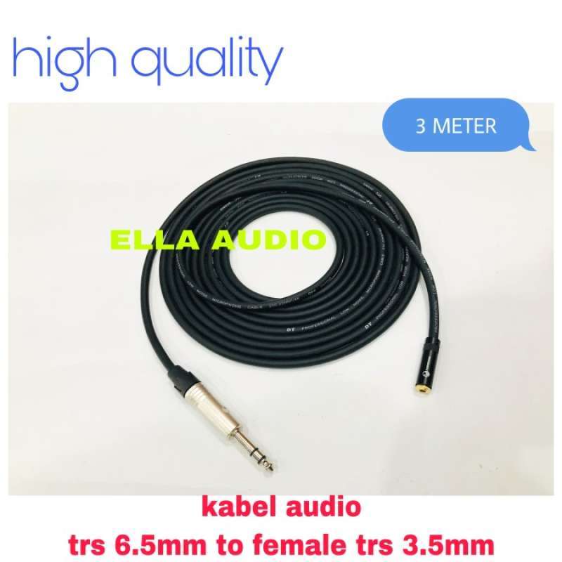 Jual kabel audio trs 6.5mm to female 