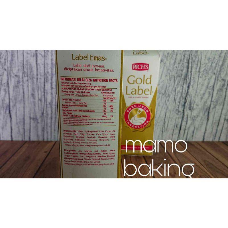Jual Richs Gold Label Whipping Cream Non Dairy 907 gr / Rich ...