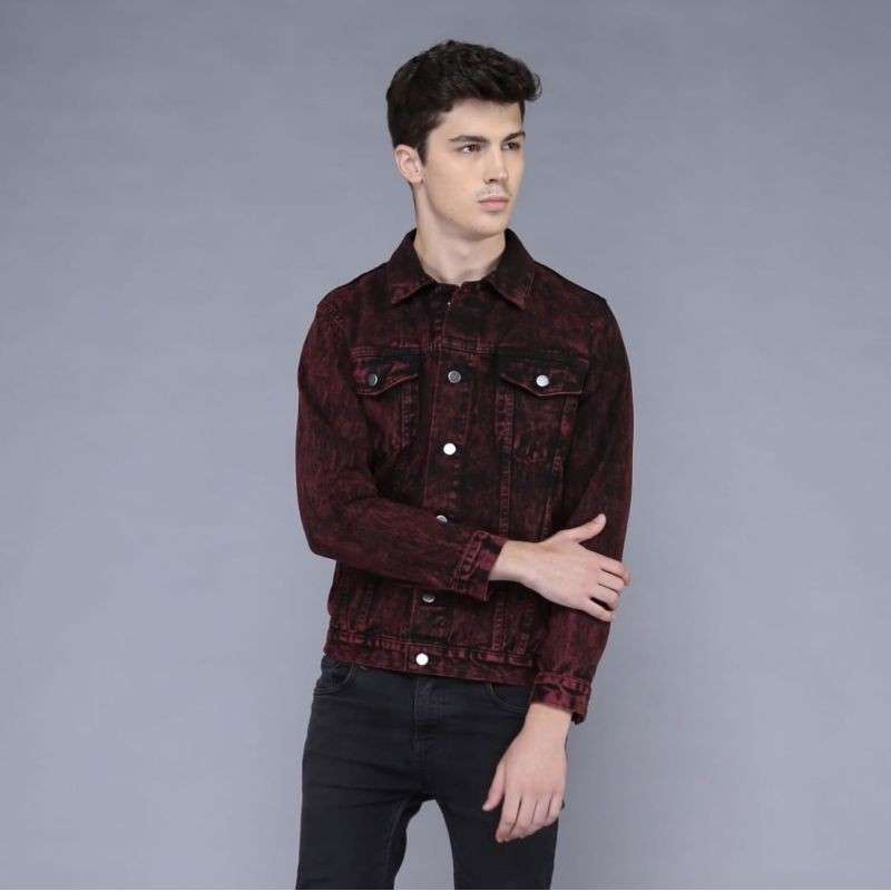 HITAM JAKET JEANS MAROON 