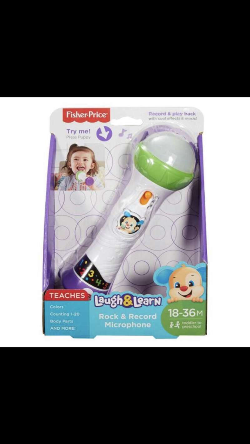 Promo Fisher price laugh learn rock record microphone Diskon