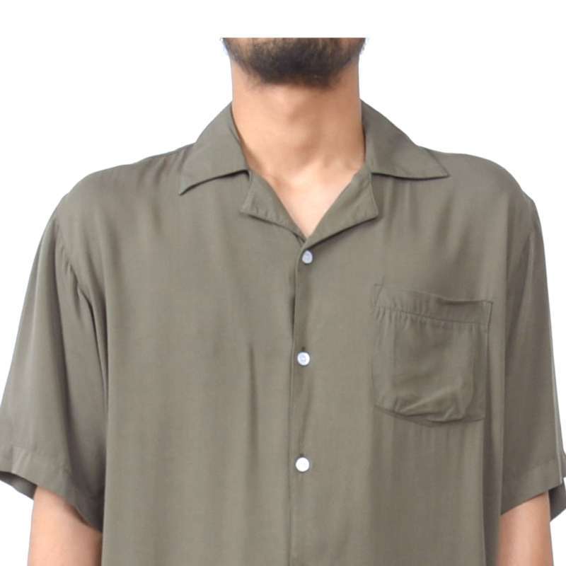 Olive Green Hawaiian Shirt 