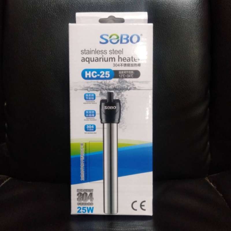 Promo Sobo Hc 25 Stainless Steel Aquarium Heater 25 Watt Diskon 27