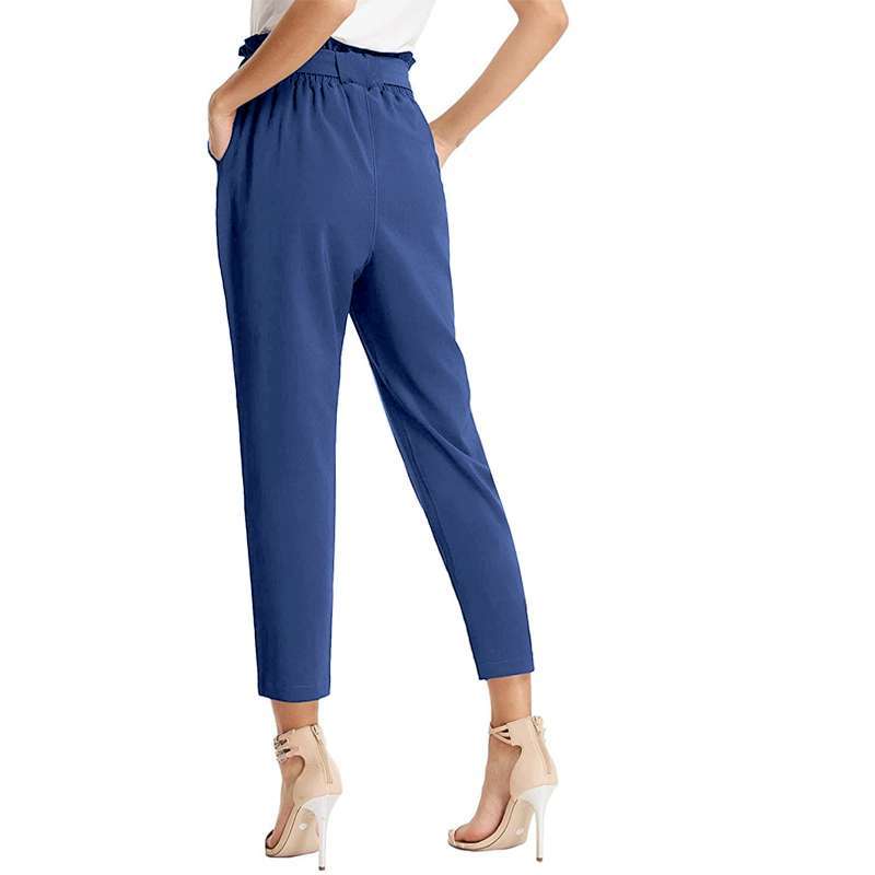Promo Women High Waist Belted Pants 