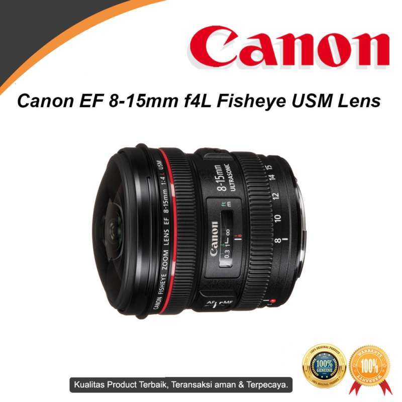 Canon EF 8-15mm f4L Fisheye USM Lens Fish Eye DSLR Original Resmi