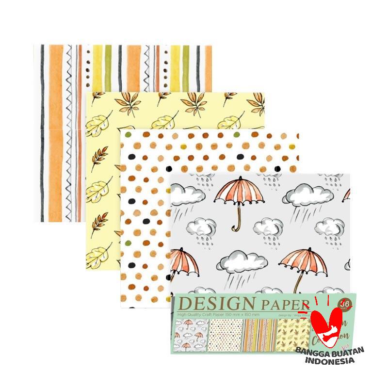 Vingy Home Decor Design Paper Art Craft Autumn Collection Kertas Origami 4 Motif