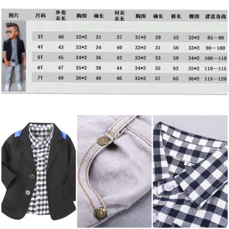 in1 Jas Kemeja Jeans-Setelan Jas 