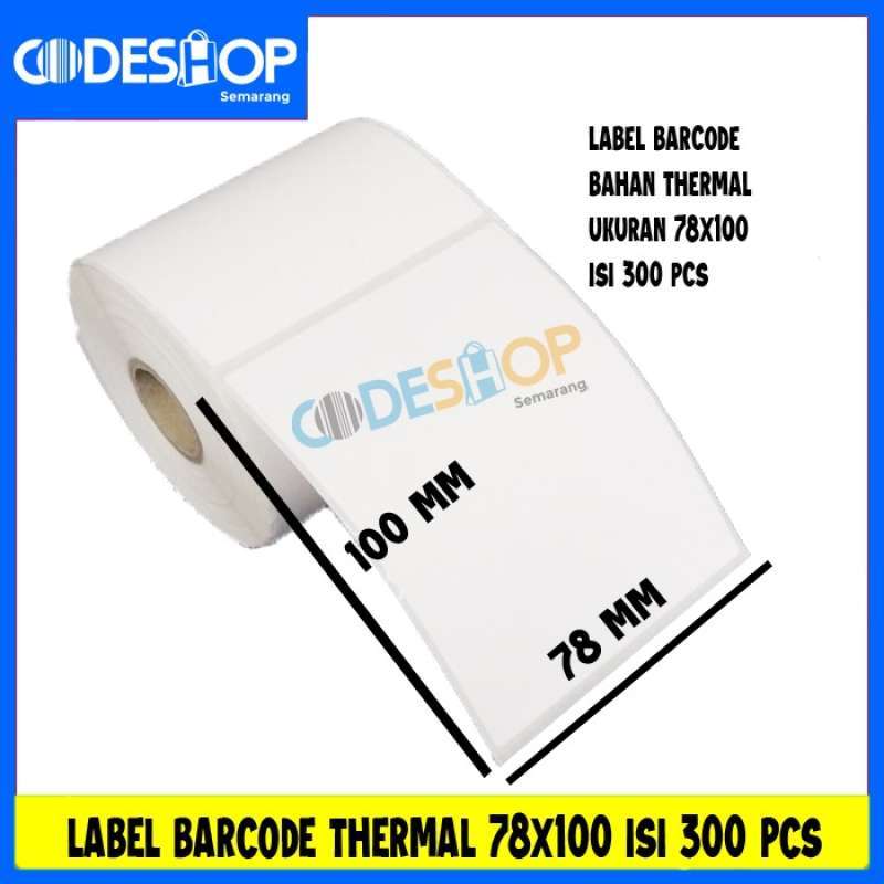 LABEL PRINTER BARCODE 78 X 100 LABEL BARCODE THERMAL 78X100 MM 300 PCS