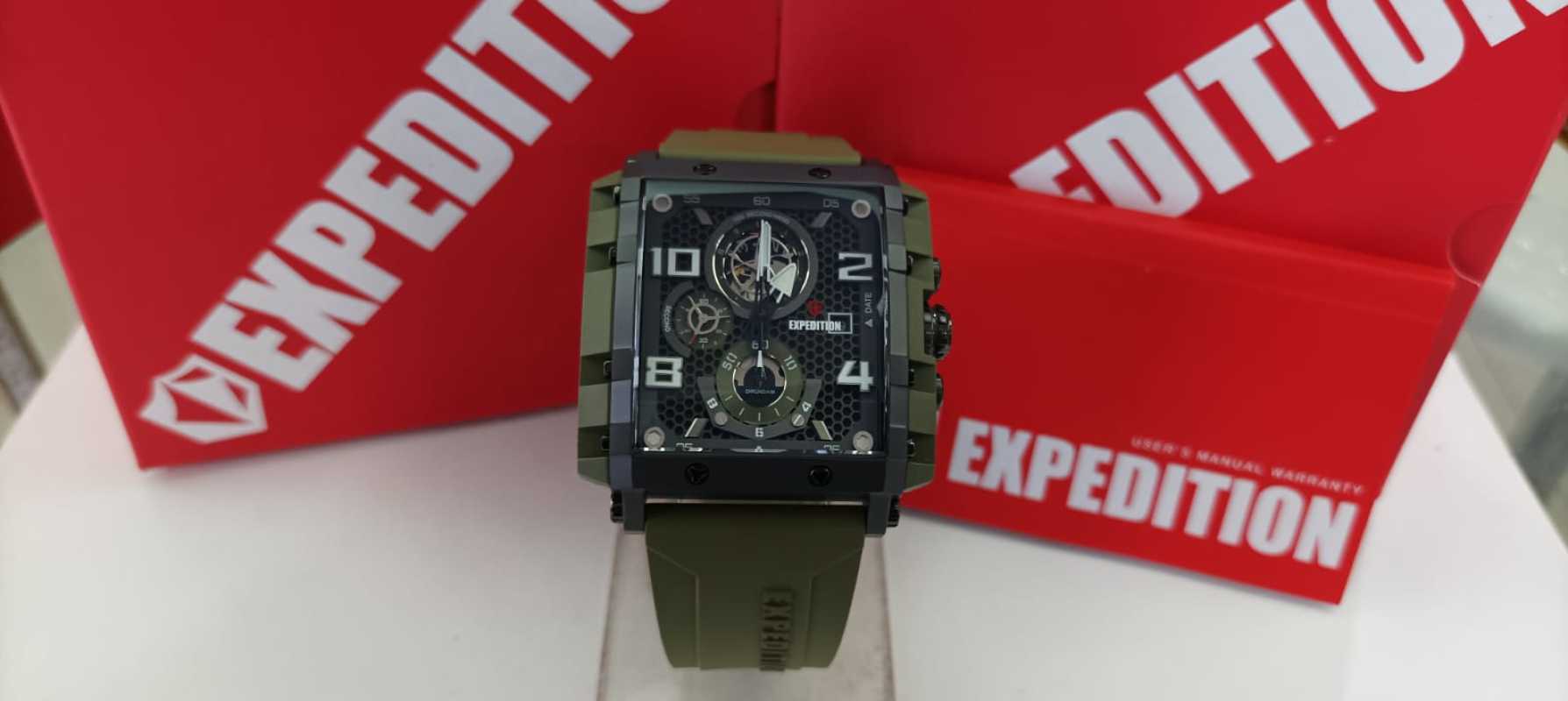 JAM TANGAN PRIA EXPEDITION E6757M HIJAU ARMY ORIGINAL