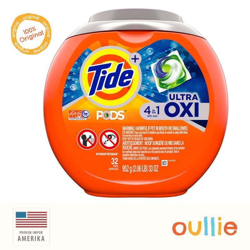 Jual Tide Pods Ultra OXI Laundry Detergent 32 pacs di Seller ...