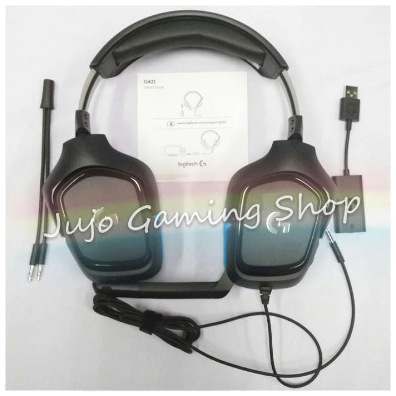 Jual Logitech G431 G 431 7.1 Surround Gaming Headset Garansi Resmi Hitam