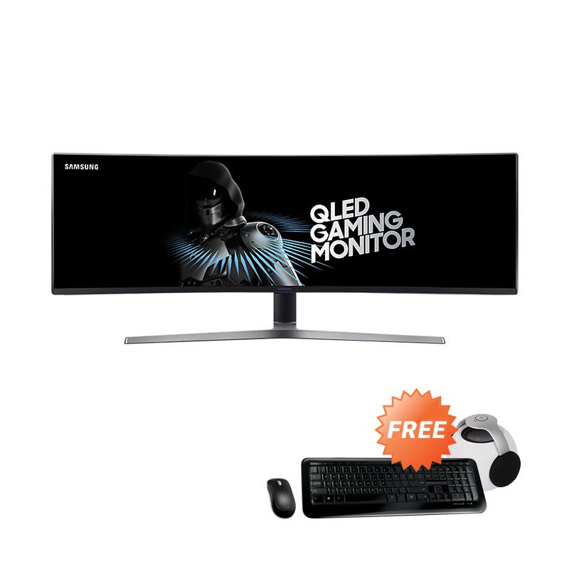 Jual Samsung Curved Gaming Monitor 49 Inch Lc49hg90dmexxd Free Keyboard Mouse Ms 800 Bluetooth Speaker Online November 2020 Blibli Com