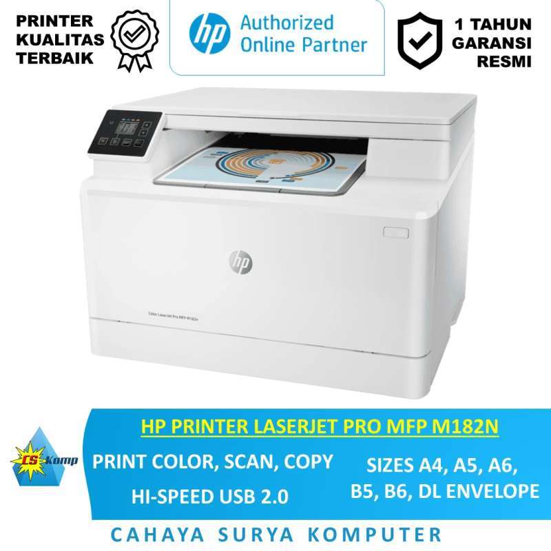 Promo HP PRINTER LASERJET PRO MFP M182N | Print Color | Scan | Copy |  Network | USB di Seller Cahaya Surya Komputer - Kota Makassar, Sulawesi  Selatan | Blibli