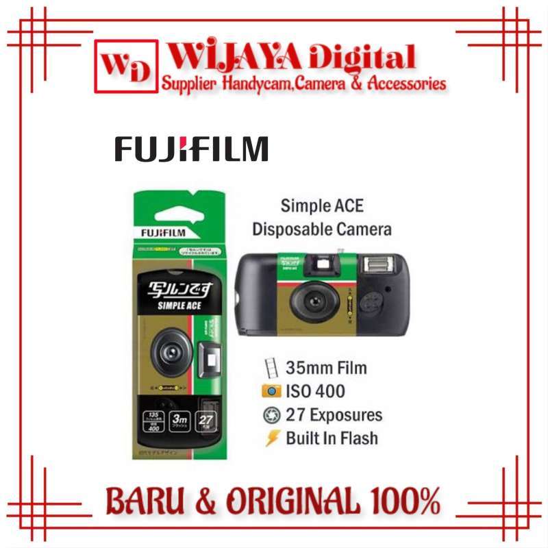Promo Fujifilm Disposable Camera Simple Ace Fuji Film Kamera Diskon 15% di  Seller WijayaDIGITAL - Mangga Dua Selatan, Kota Jakarta Pusat
