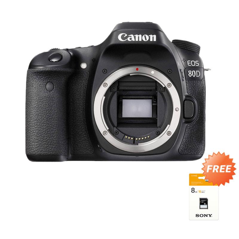 canon eos 80d kamera dslr body only free memory sony 8 gb