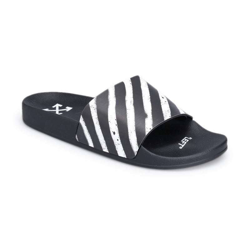 BOPIS - Off White Spray Sandal Pria - Black White