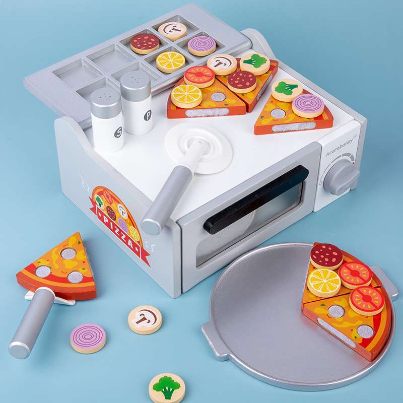 Promo Wooden Toys Pizza Oven- Pretend Play- Mainan Anak Anak