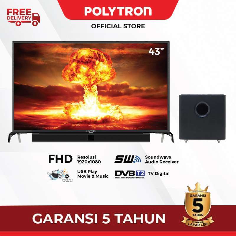 Tv led shop polytron cinemax soundbar