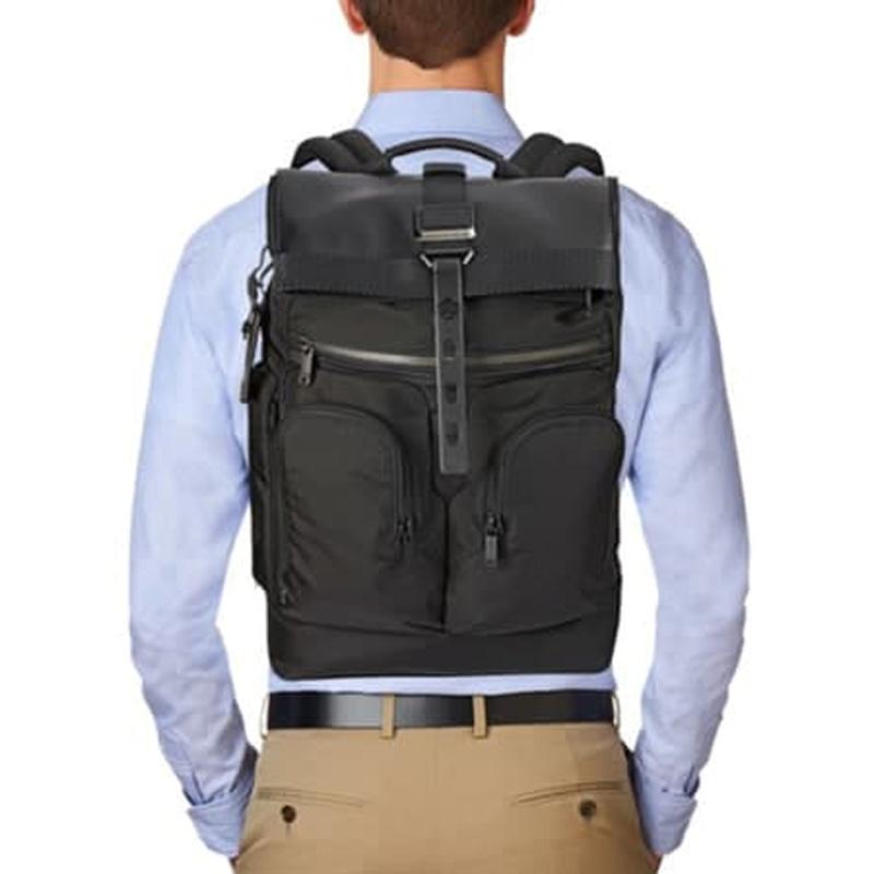 tumi roll top backpack