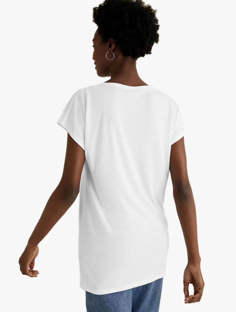 V-Neck Relaxed Longline T-Shirt 