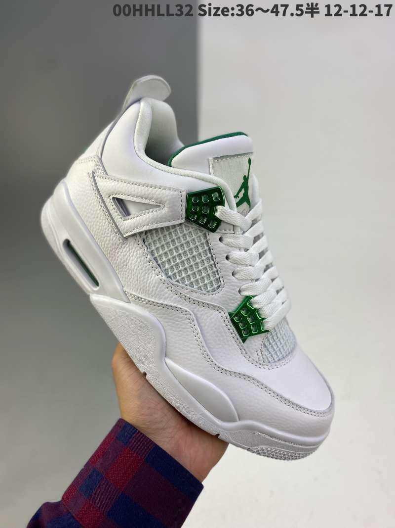 red metallic white green aj4 jordan 